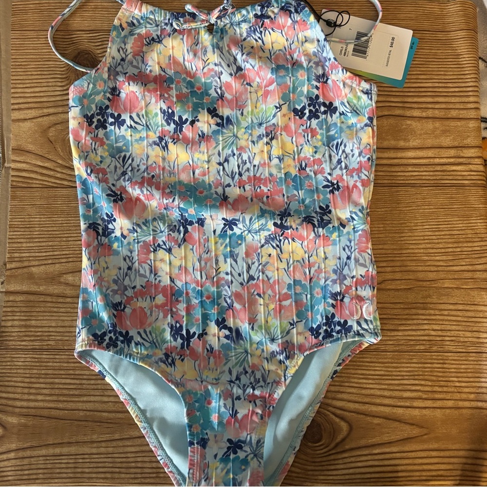 NEW! Hurley Girls Floral Kids Swimwear One Piece